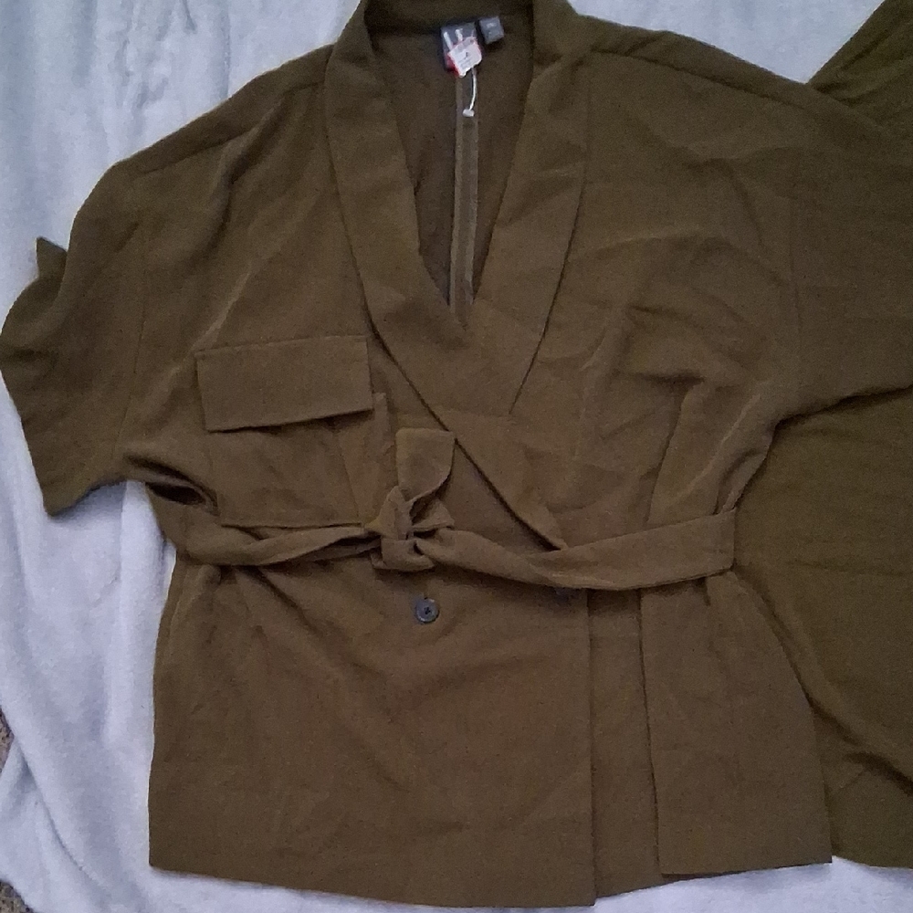 Worthington Olive Green Jumpsuit